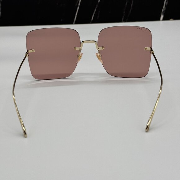 NEW GUCCI SUNGLASSES GG1147S 005 WITH EARRINGS GOLD WOMEN EYEWEAR GUCCI main image 12